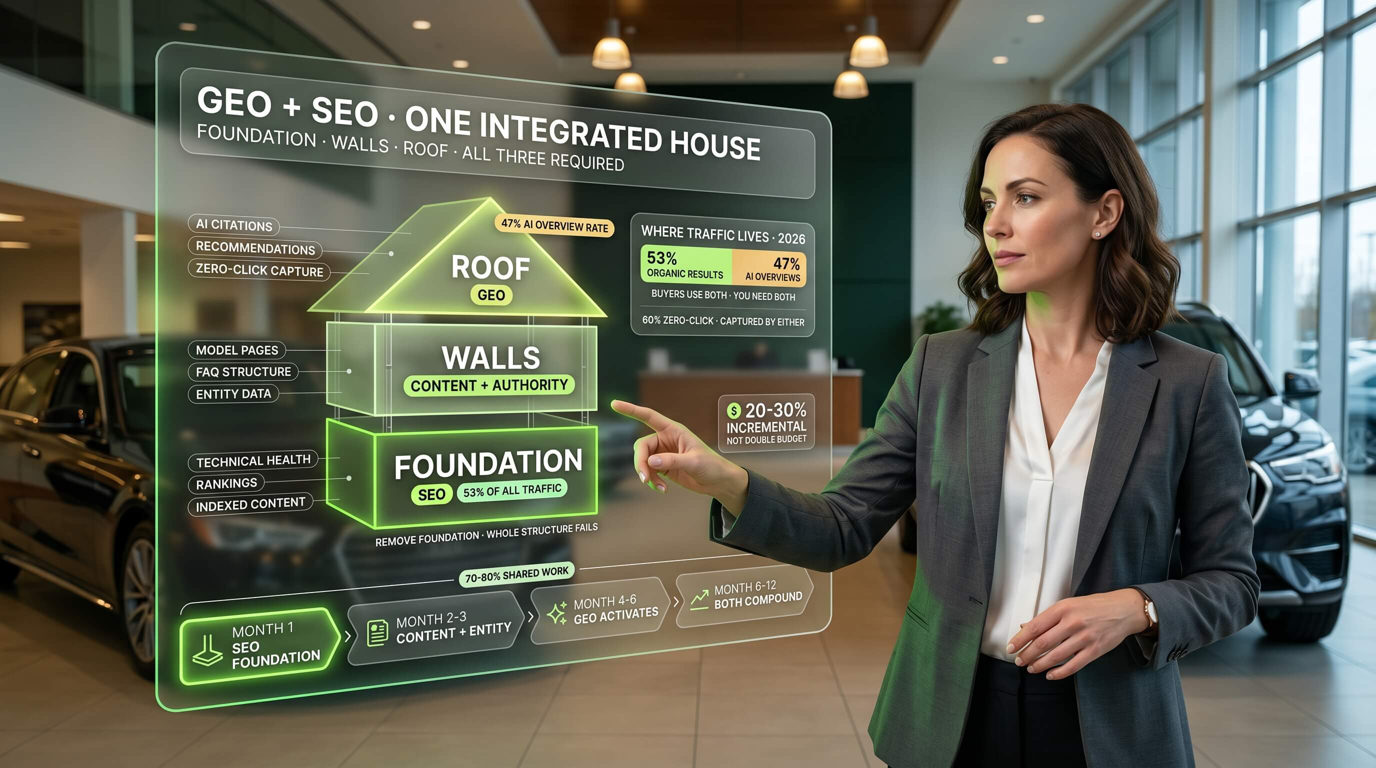 Why dropping SEO for GEO collapses both — AI engines pull 80%+ of their citations from pages already ranking organically.