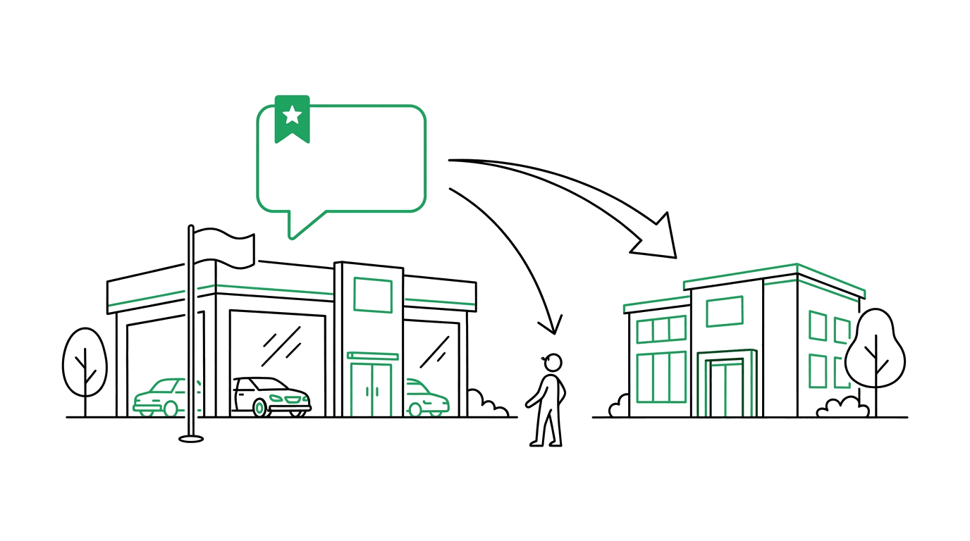 Notion-style illustration for ChatGPT Is Sending Your Buyers to Competitors