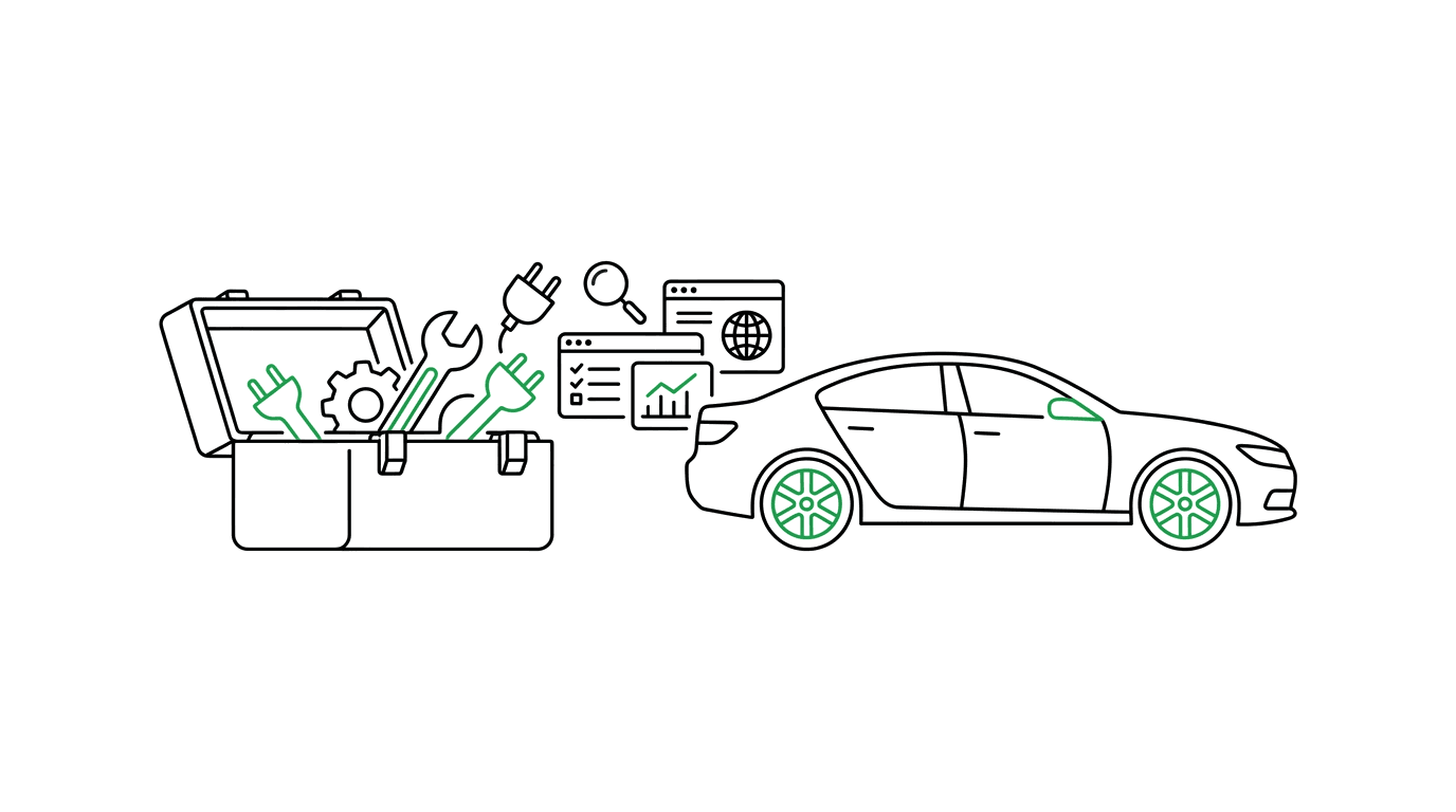 Notion-style illustration for Best Third-Party Tools for Car Dealerships in 2026