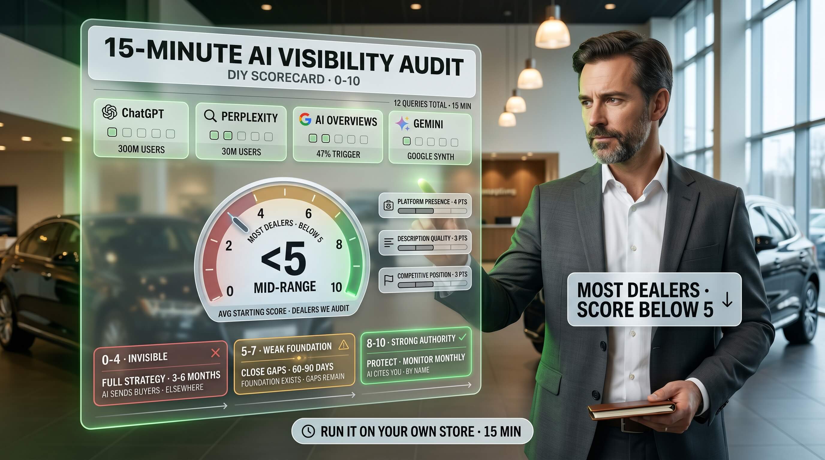 A 15-minute test across ChatGPT, Perplexity, and Gemini that reveals exactly where AI is sending your buyers instead of you.