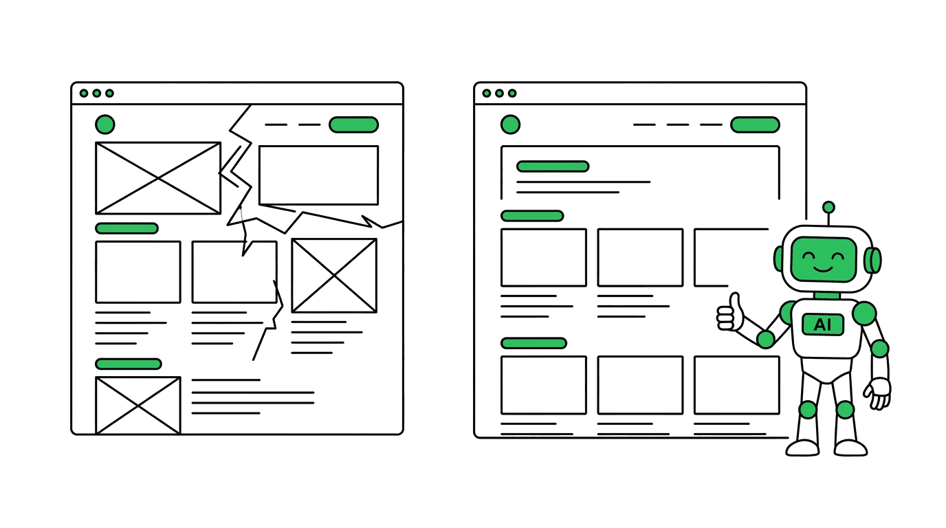 Notion-style illustration for Your Website Pages Aren't Built for AI. Fix That.