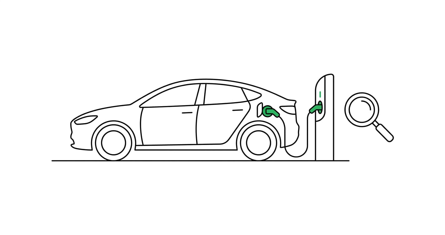 Notion-style illustration for EV Search Visibility for Dealerships