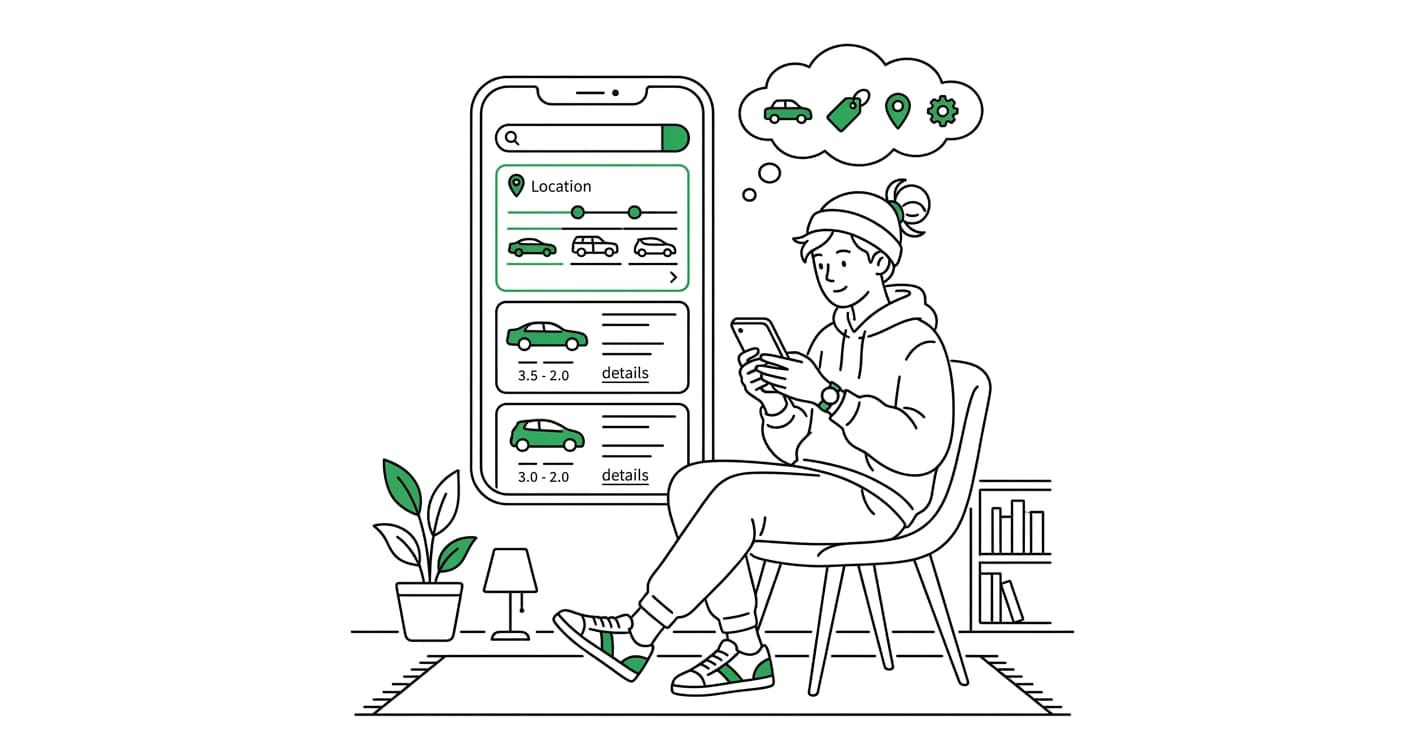 Notion-style illustration for How Gen Z Buys Cars and Why Your SEO Strategy Needs to Change