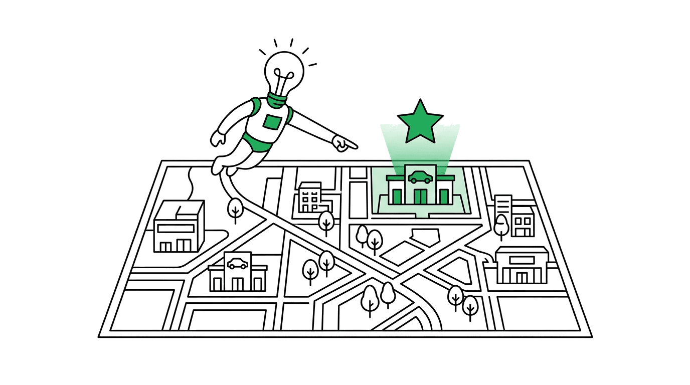 Notion-style illustration for How to Be the Dealer AI Recommends by Name