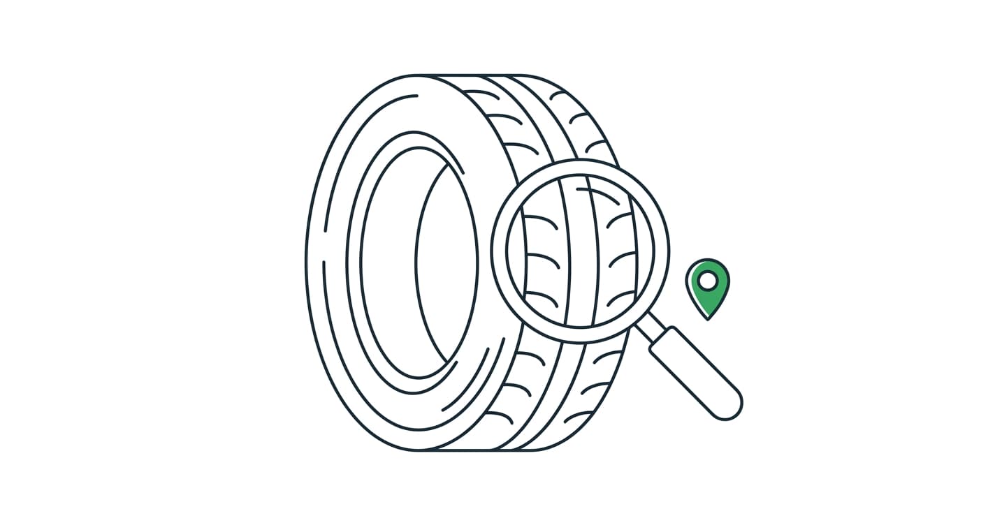 Notion-style illustration for dealership tire center SEO and Google ranking strategy