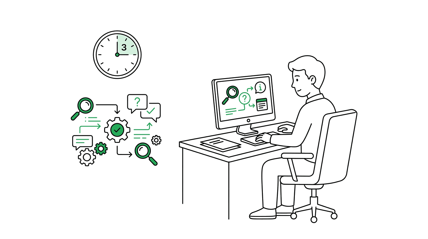 Notion-style illustration for AEO in 3 Minutes: What Every Dealer GM Should Know