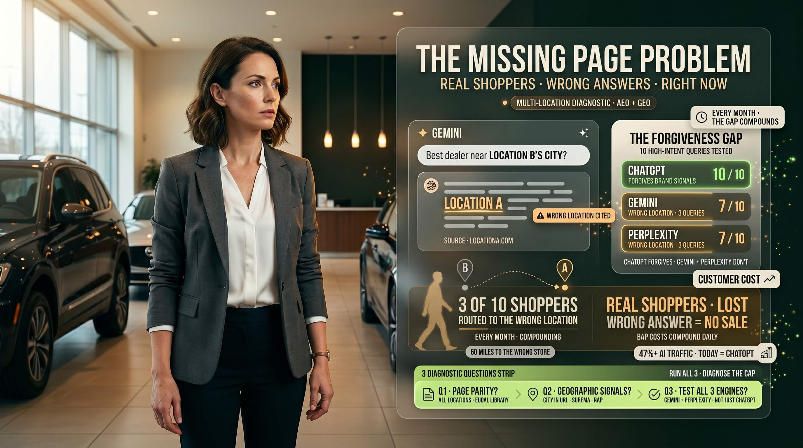 Why generative AI assistants cite the wrong store in multi-location brands — and the content gap operators can close in one cycle.
