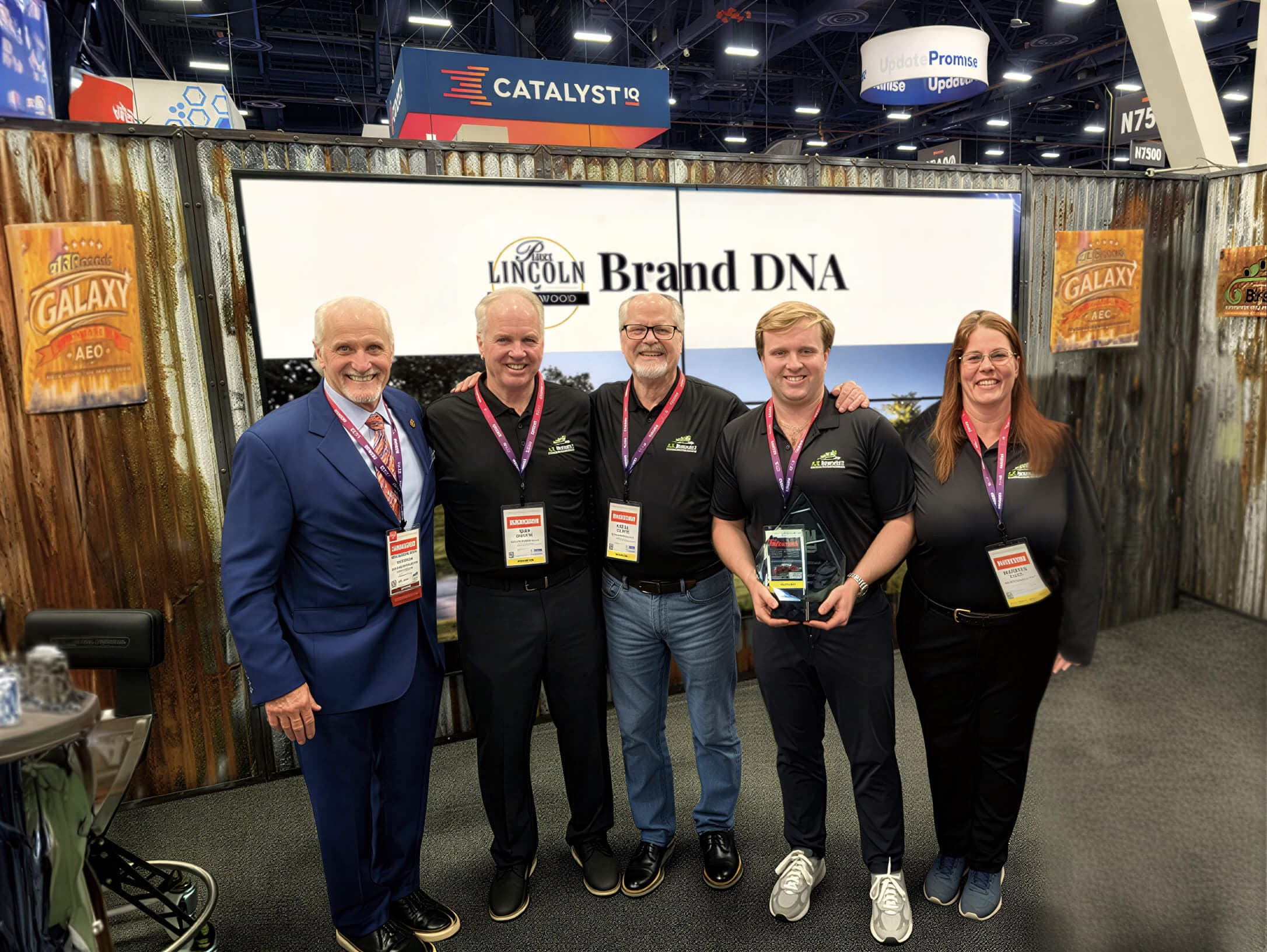 A3 Brands team at NADA 2026 accepting the Best Linear Booth award