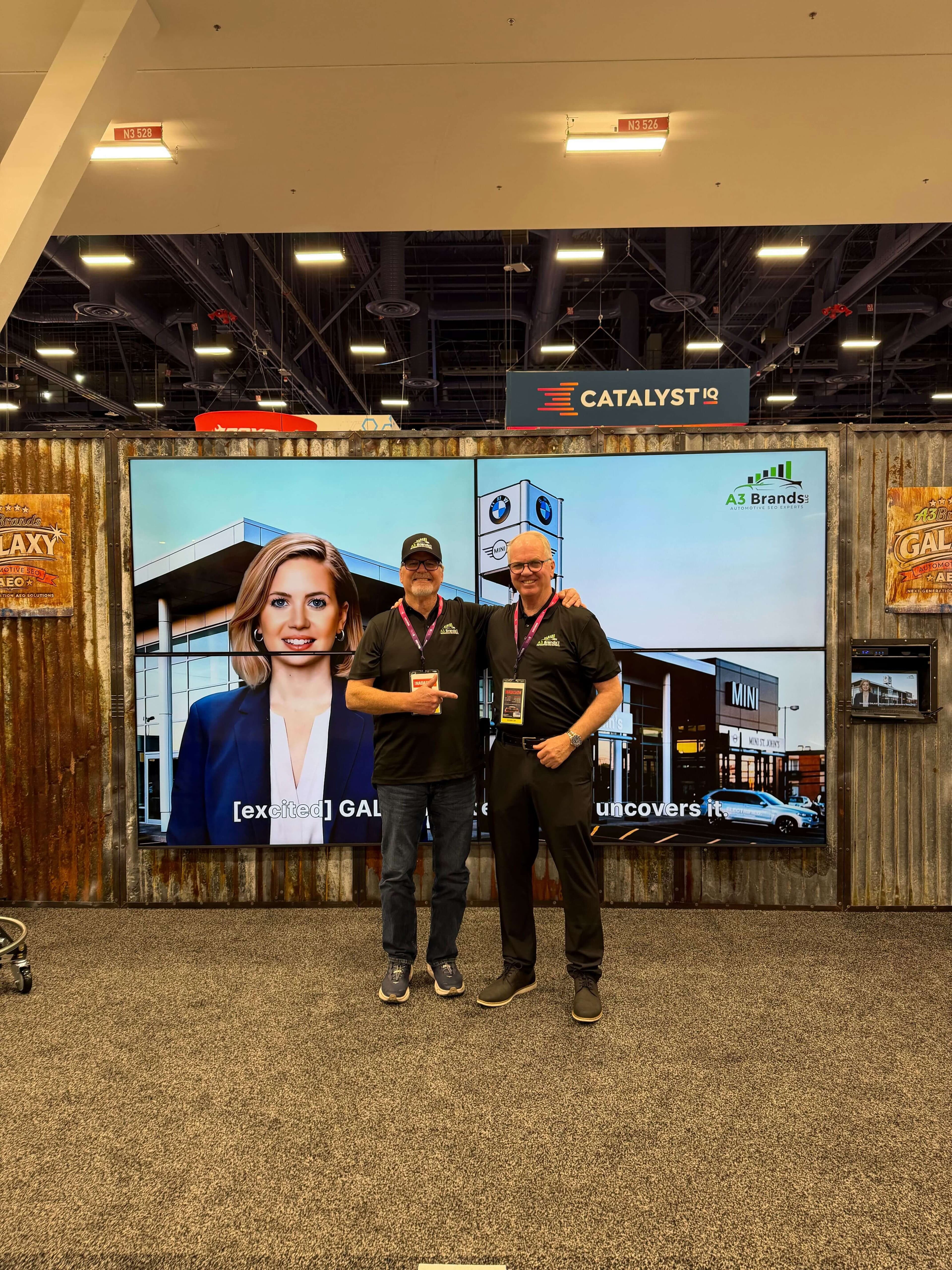 Tim Boyle with Kelly Telfer, the artist who designed the A3 Brands NADA 2026 booth