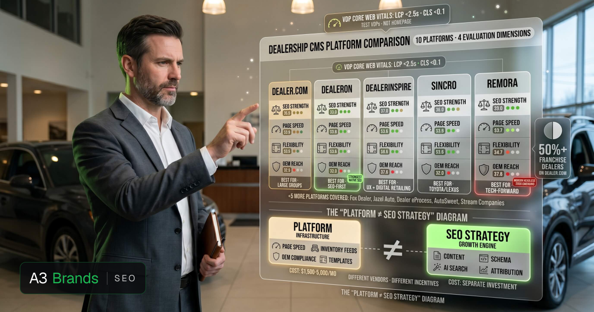 Best CMS Platforms for Car Dealerships in 2026 — A3 Brands