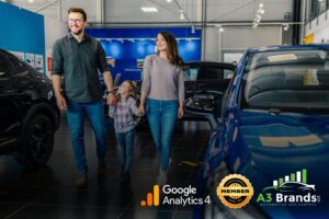 Happy Family Buying New Family Cars